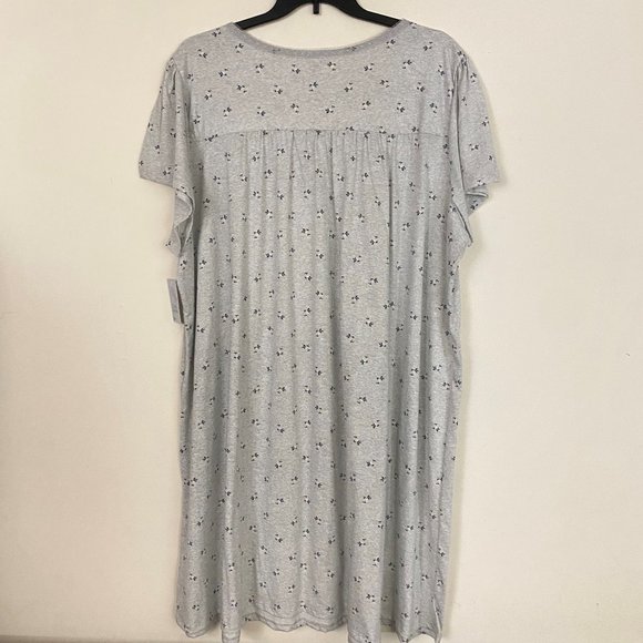 Croft & Barrow Cotton blend Short Sleeve Nightgown 3X - Picture 8 of 9